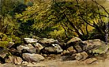 Rocky Paintings - A Rocky Stream, Lyndale, Devon by William James Muller